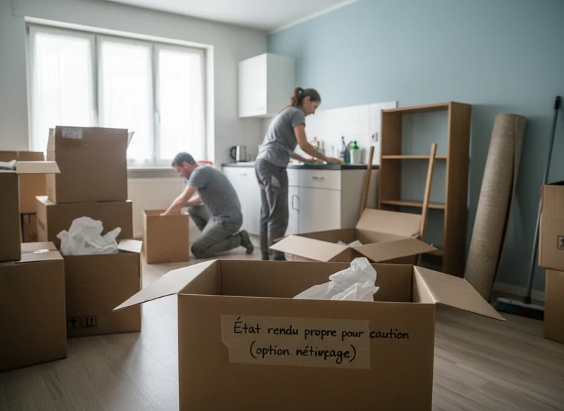 État rendu propre pour caution (option nettoyage)