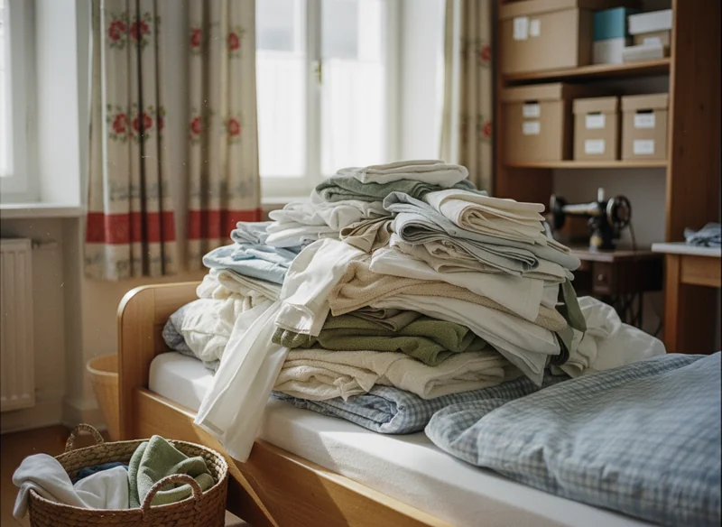 Linge de maison : draps, serviettes, rideaux, nappes