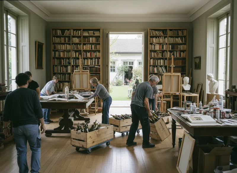Vidage cave à vin, bibliothèque, atelier, dépendances