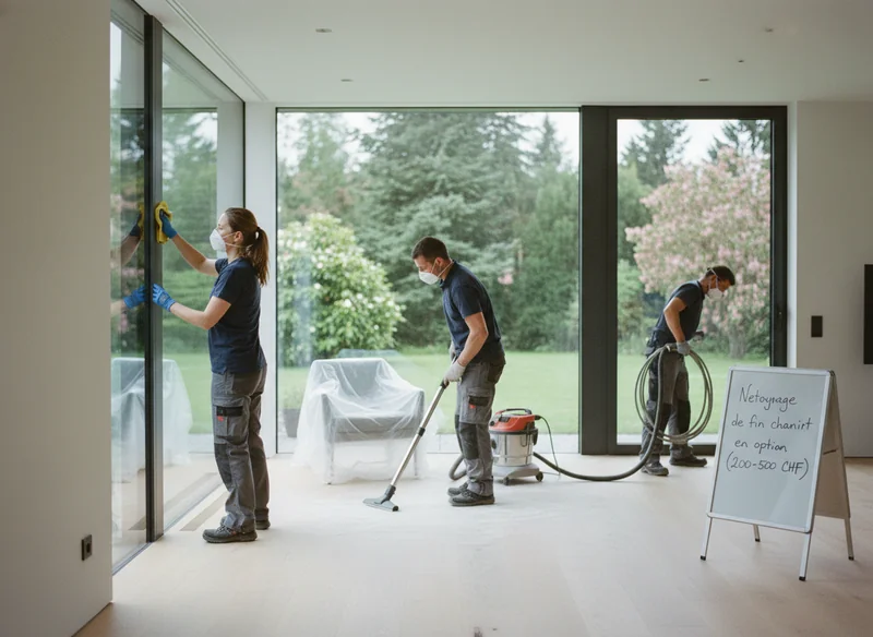 Nettoyage de fin de chantier en option (200-500 CHF)