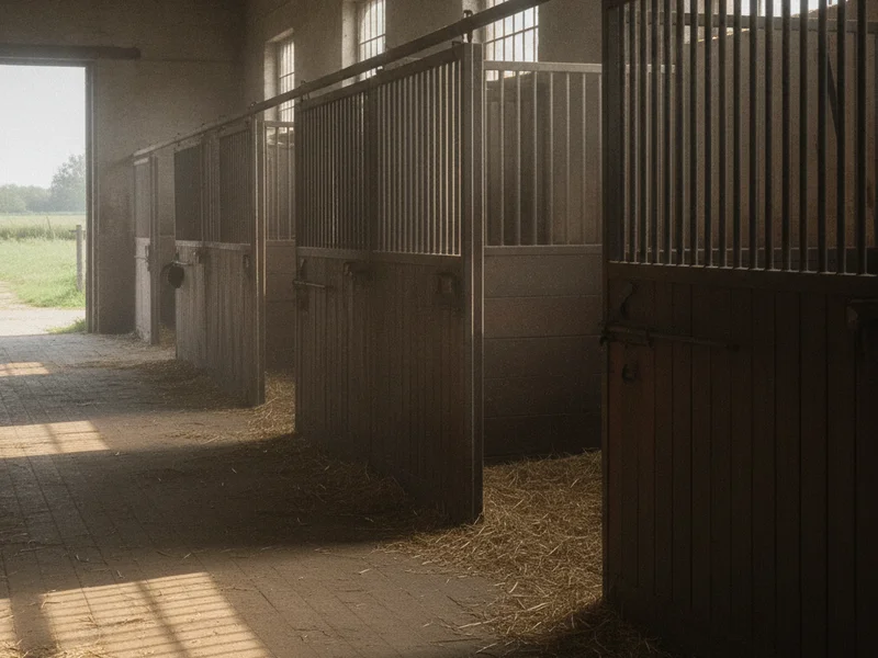 Box de chevaux à vider