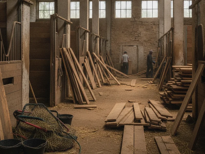 Stalles en bois démontées